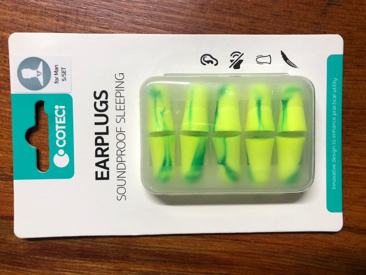 COTECI Soundproof Memory Foam Earplugs – Set of 10 for Sleeping, Studying, and Noise Reduction by Coteci