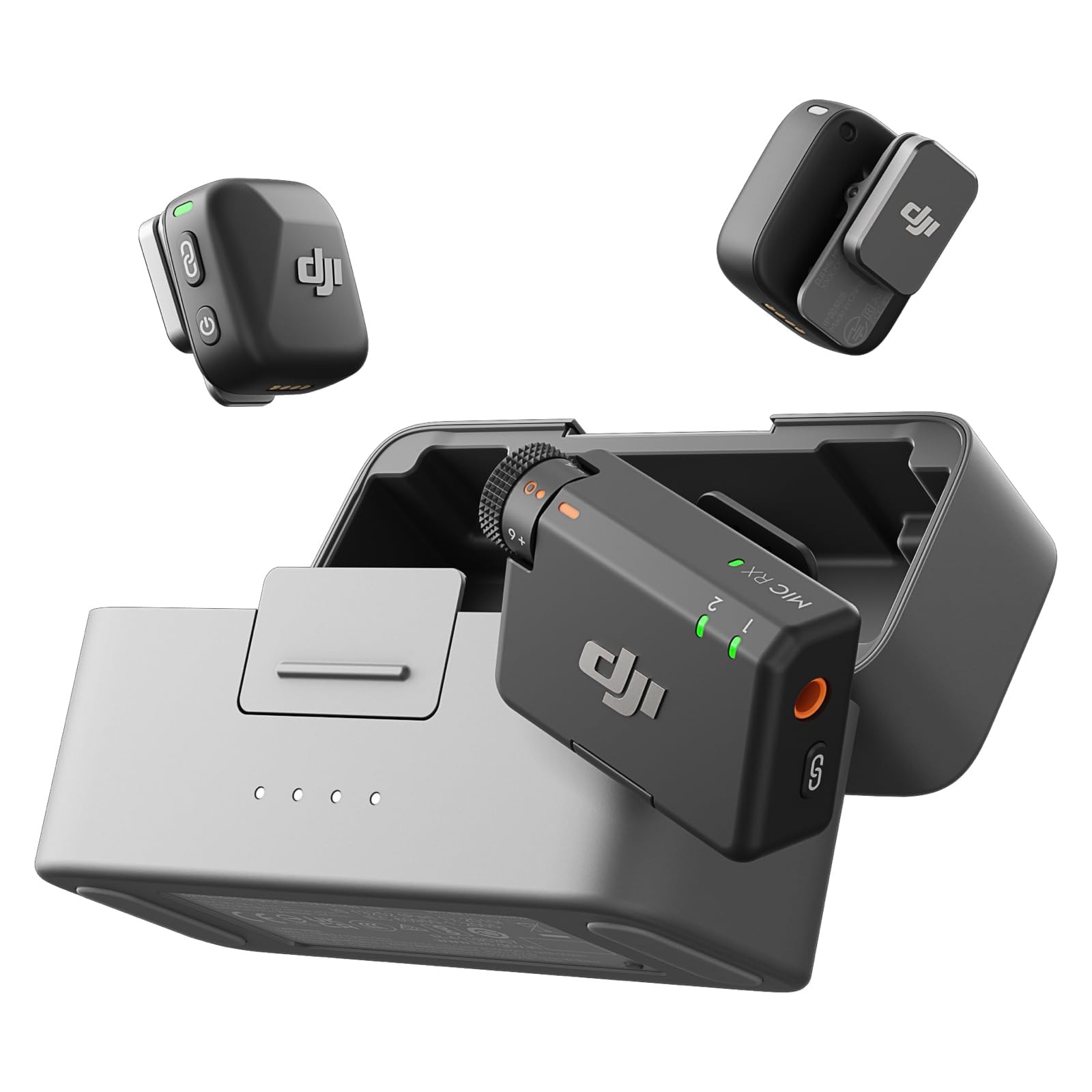 DJI Mic Mini (2 TX + 1 RX) Wireless Microphone System with Charging Case by DJI