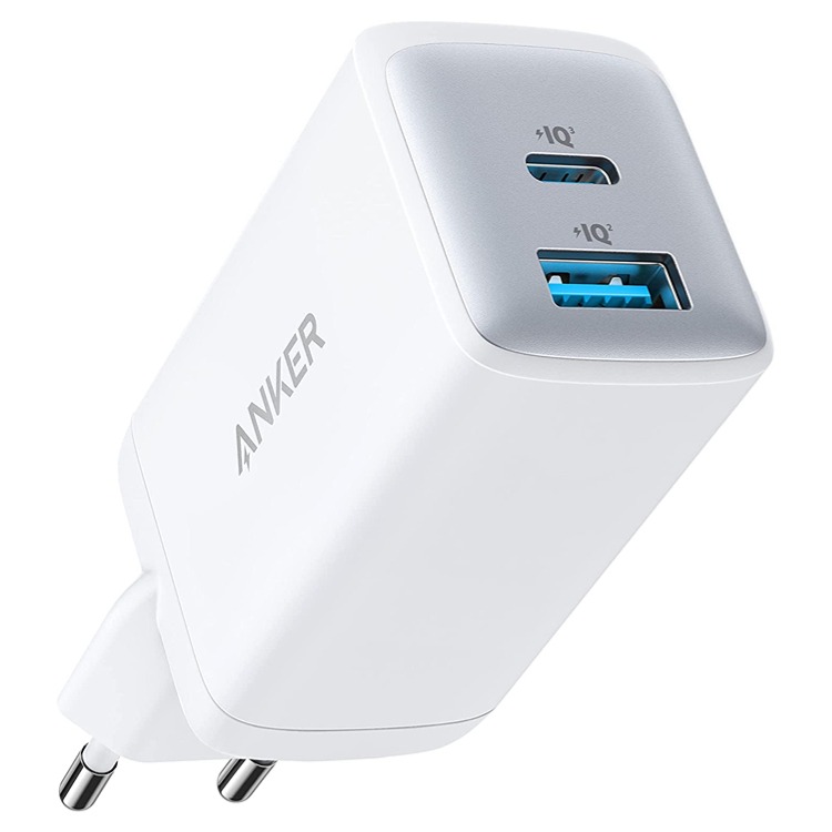 Anker 725 GaN II 65W Fast Charger | Dual Port USB-C & USB-A Compact Wall Adapter by Anker