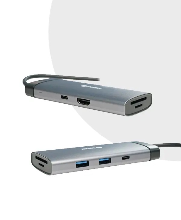 COTEetCI 7-in-1 USB-C Hub – Multiport Adapter with HDMI, USB 3.0, SD Card & PD Charging by Coteci