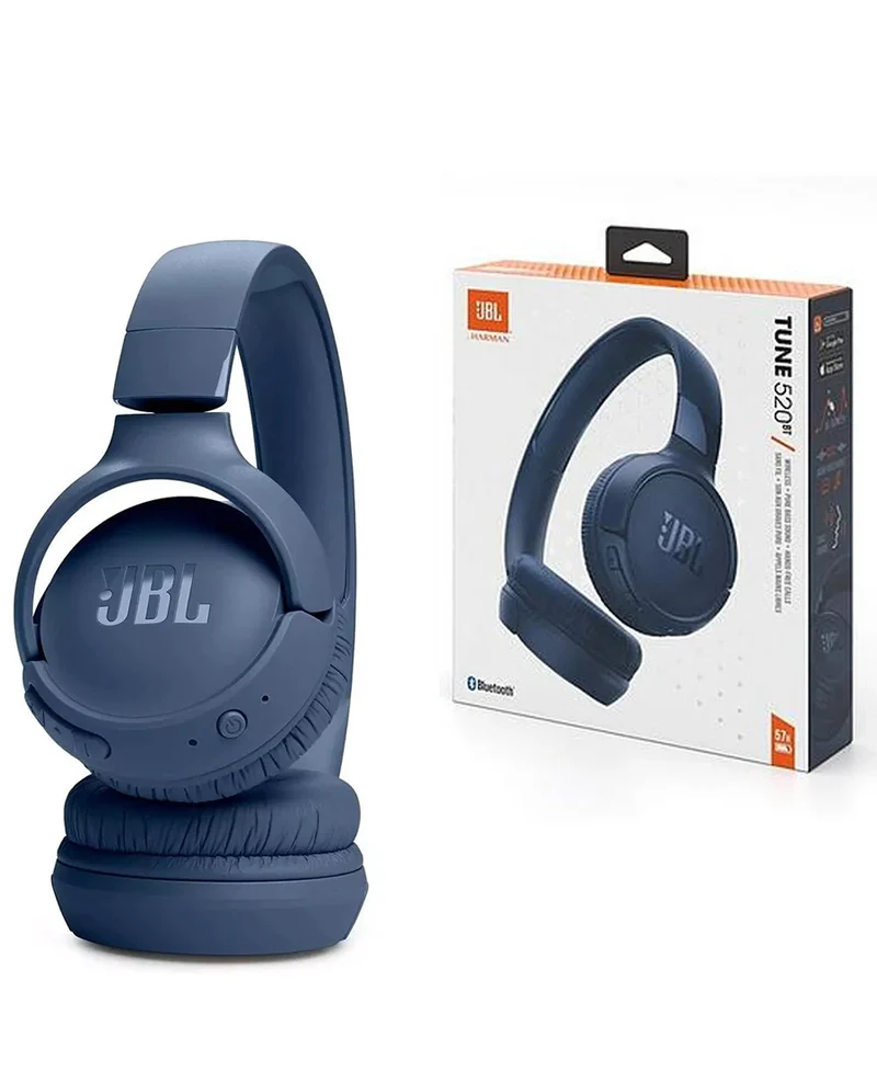 JBL Tune 520 Wireless Headphones (Blue) | On-Ear Bluetooth Headset | Deep Bass & Long Battery Life by JBL