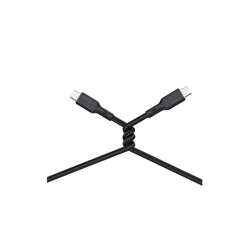 AUKEY CB-KCC102 1.8m USB-C to USB-C Fast Charging Cable | 60W PD Charger Cable | Braided Type-C Data Cable for Smartphones, Tablets & Laptops by Aukey